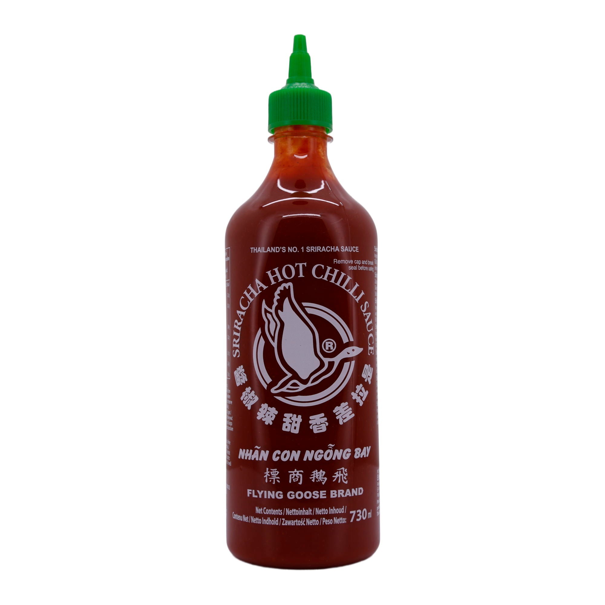 Hot Chilli Sauce Sriracha | Sauce | Die weltbekannte scharfe Sauce mit authentischem asiatischem Geschmack | 730 ml FLYING GOOSE